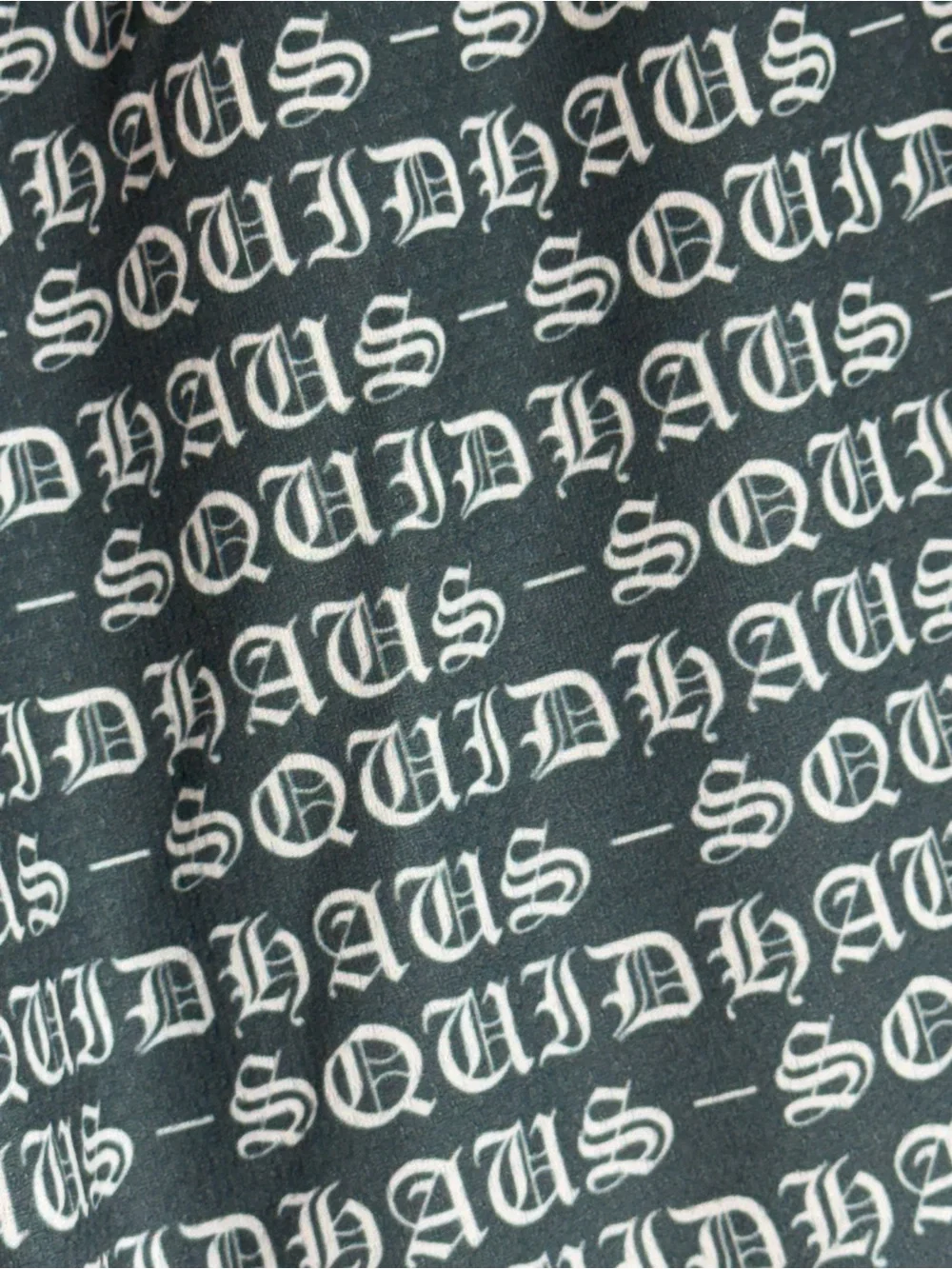 Squidhaus Mesh Athletic Shorts Old Money Green Signature Print Size M